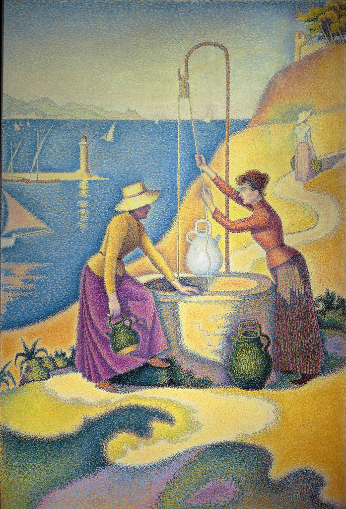 Detail of Women at the Well by Paul Signac