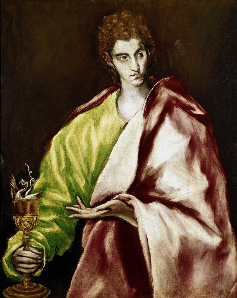 Detail of Saint John the Evangelist by El Greco
