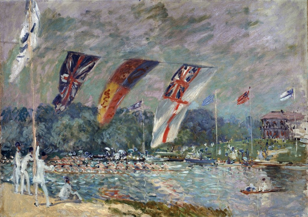 Detail of Regatta at Molesey by Alfred Sisley