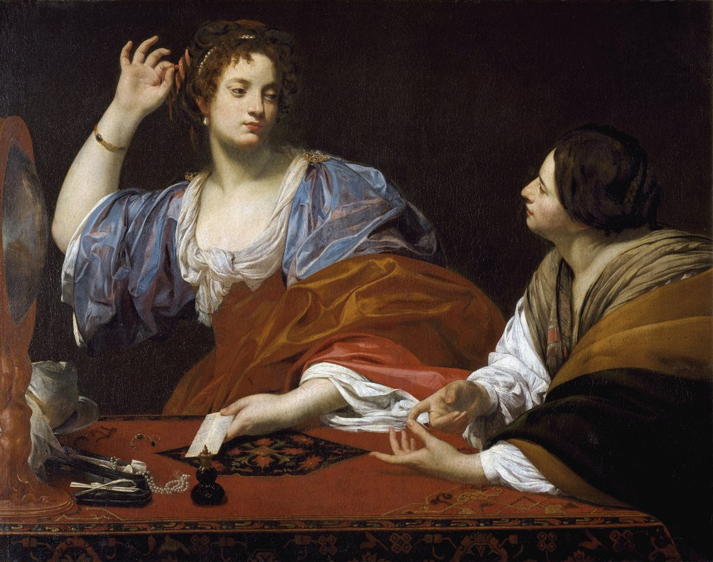 Detail of Martha and Mary of Bethany by Simon Vouet (1590-1649) by Anonymous