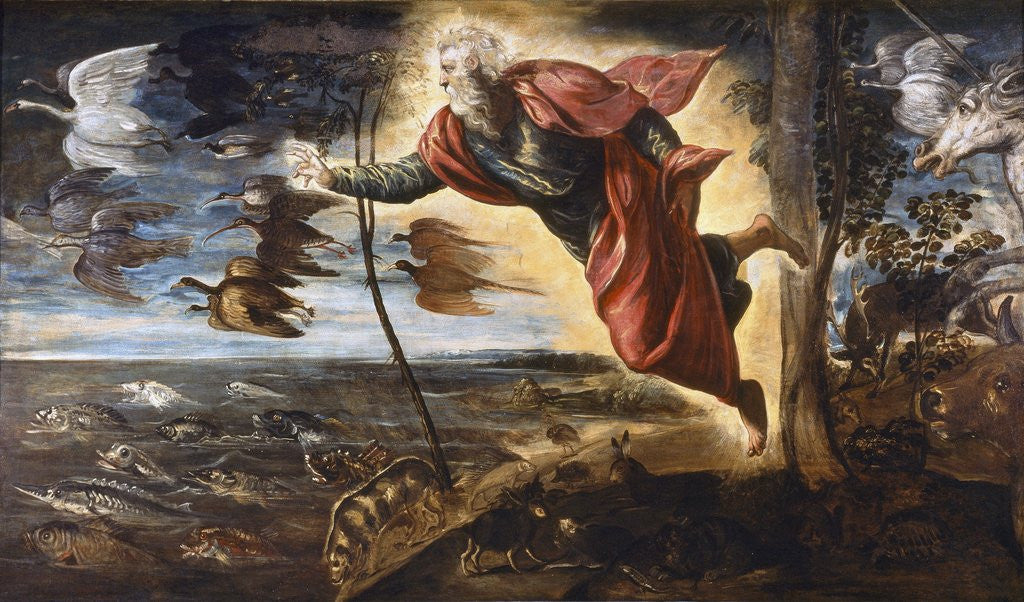 Detail of The Creation of the Animals by Jacopo Tintoretto