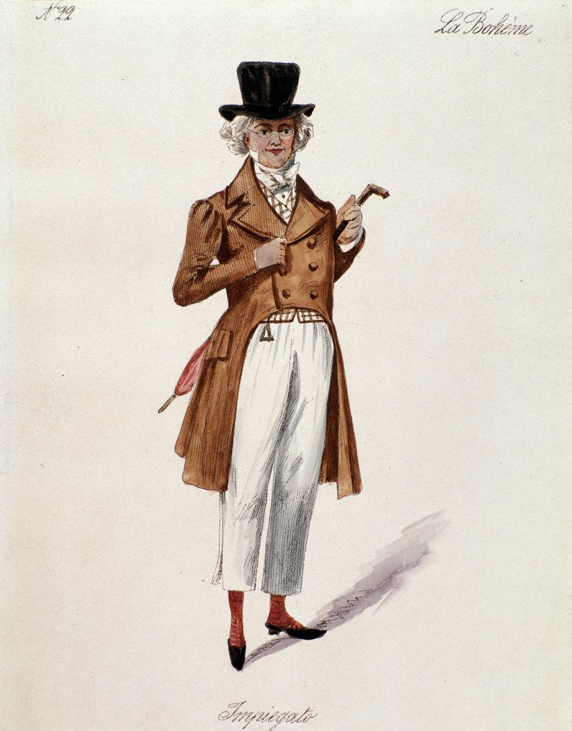 Detail of A shopkeeper, character of the opera 