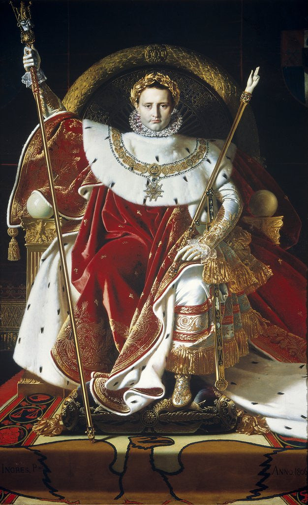 Detail of Napoleon I on the Imperial Throne by Jean-Auguste-Dominique Ingres