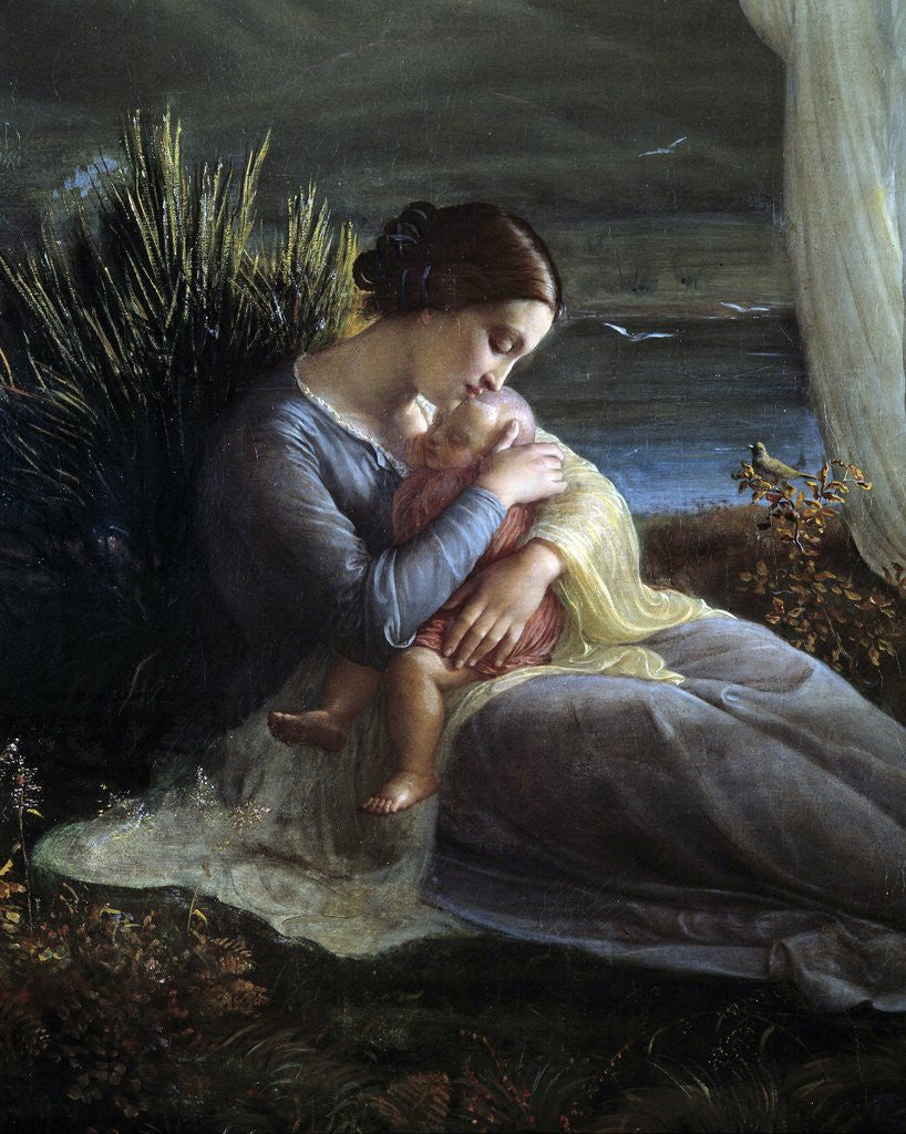 Detail of Detail of The poem of the Soul, The Angel and The Mother by Louis Janmot