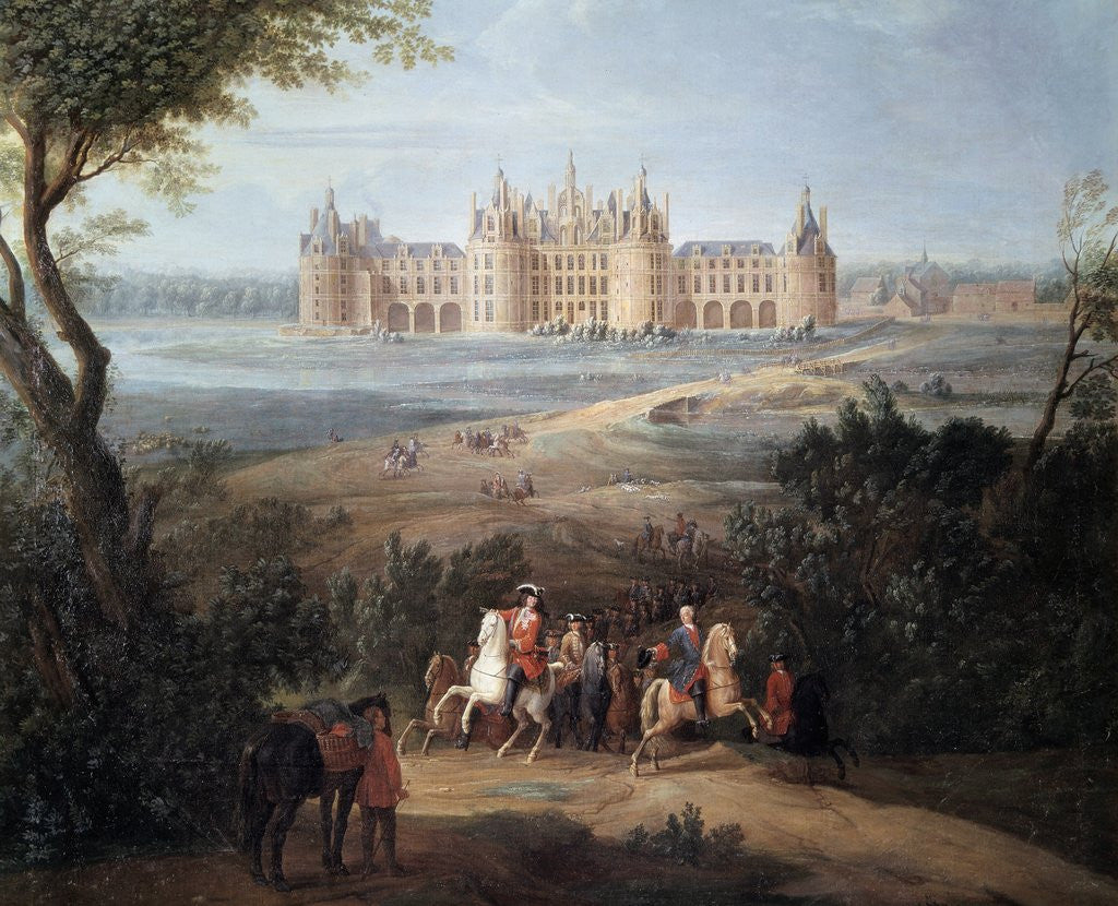 Detail of View of the Chateau de Chambord by Pierre-Denis Martin