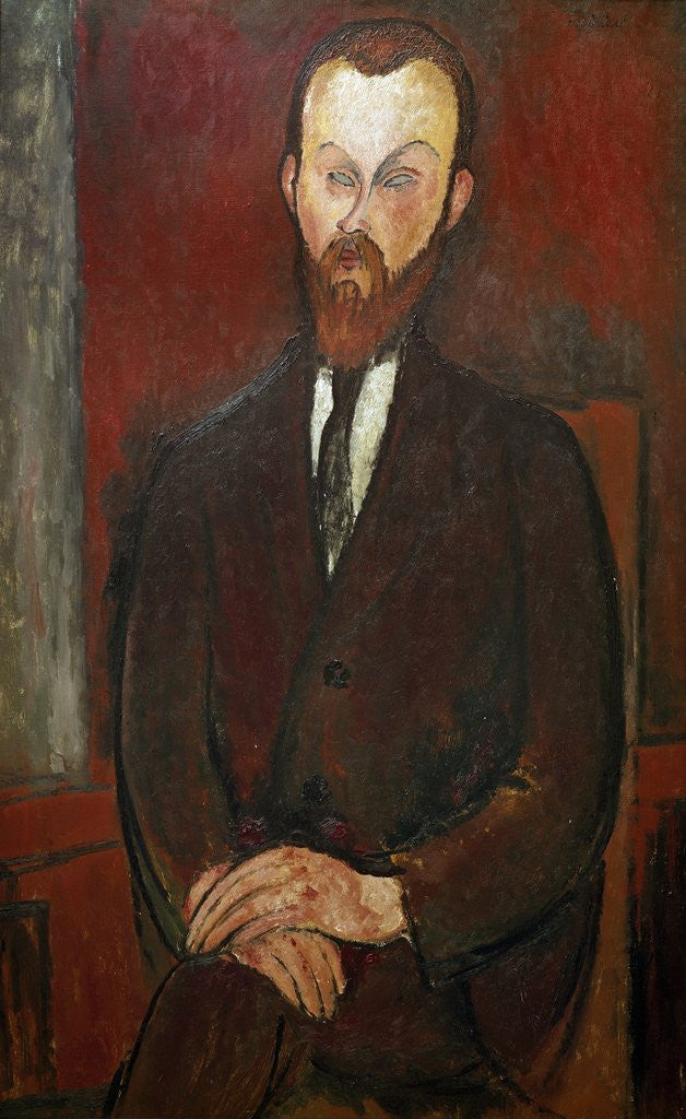 Detail of Portrait of Comte Wielhorski by Amedeo Modigliani