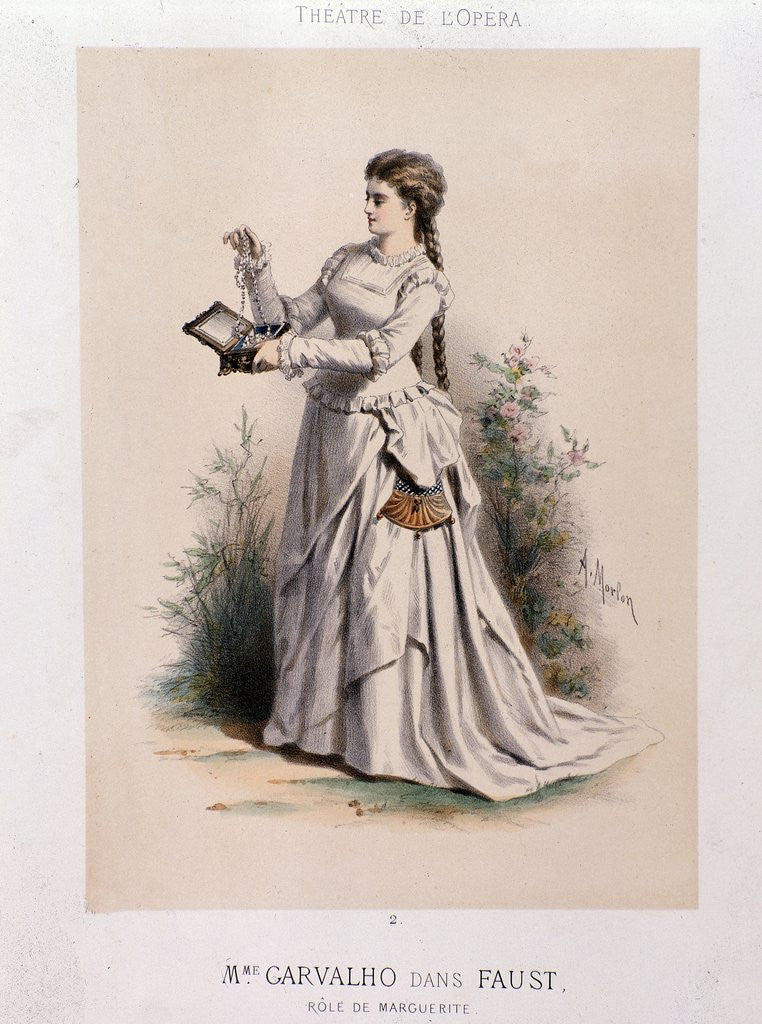 Detail of Portrait of Caroline Carvalho as Margherita in 