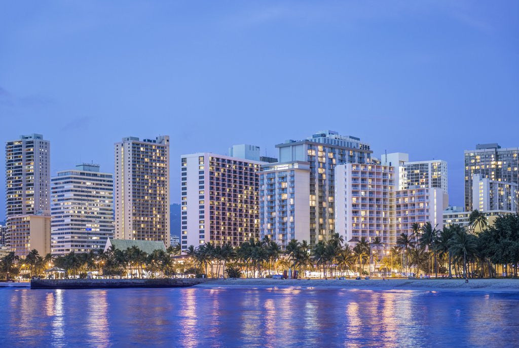 Detail of Twilight Waikiki by Anonymous