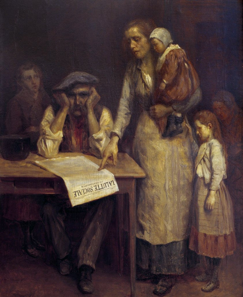 Detail of During the Strike by anonymous artist by Anonymous