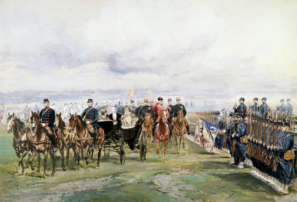 Detail of Tsar Nicholas II of Russia and French President Felix Faure by Edouard Detaille