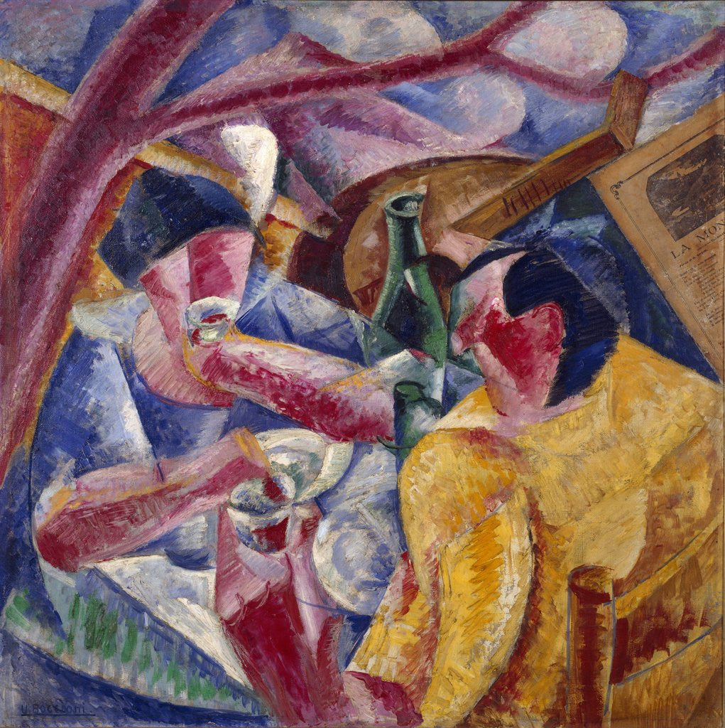 Detail of Under the Pergola in Naples by Umberto Boccioni