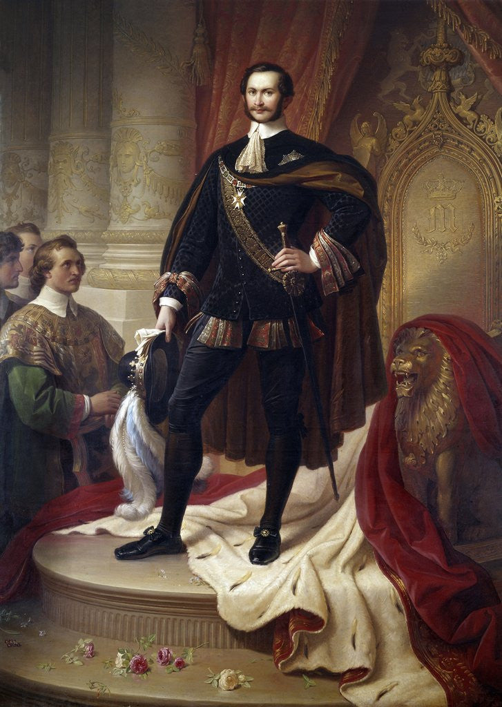 Detail of Portrait Maximilian II of Bavaria by Wilhelm von Kaulbach