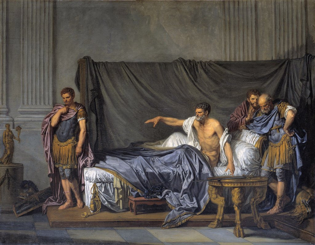 Detail of The Emperor Septimius Severus reproaching his son Caracalla by Jean Baptiste Greuze