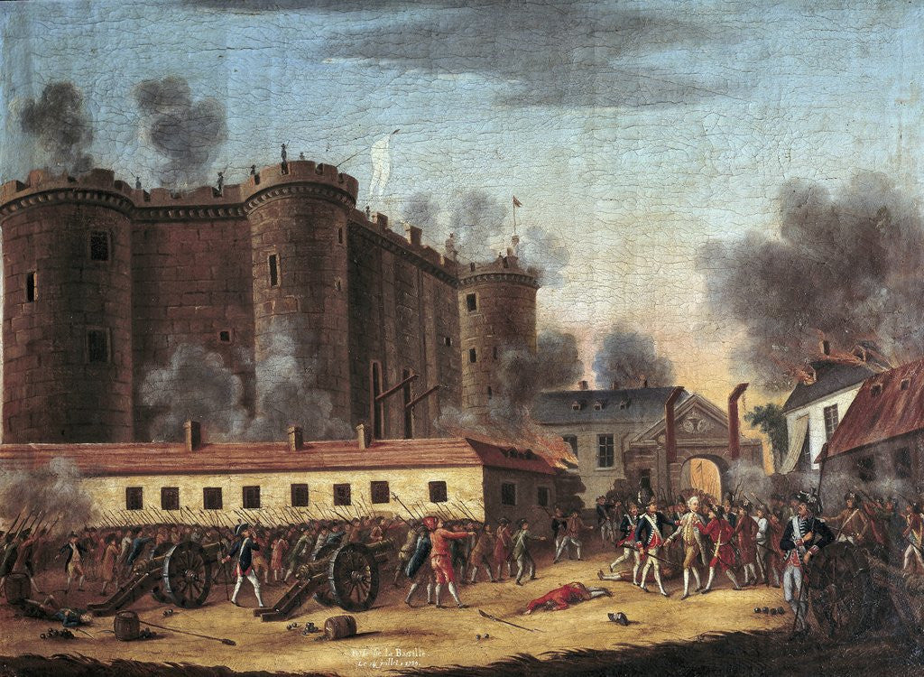 Detail of The storming of the Bastille and the arrest of M. de Launay by Anonymous
