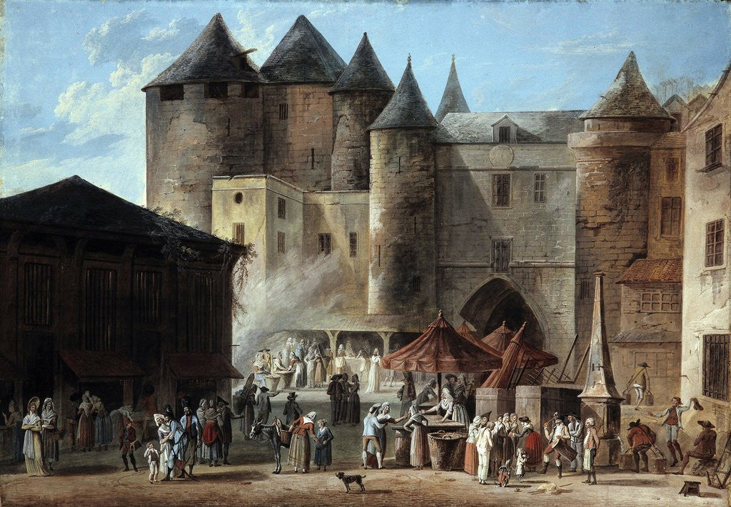 Detail of The Place de l'Apport-Paris in Front of the Grand Chatelet by Thomas Naudet