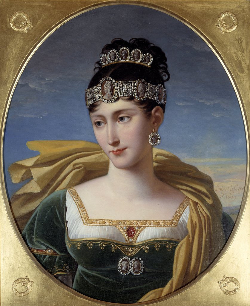 Detail of Portrait of Pauline Bonaparte, Princess Borghese by Robert Lefevre
