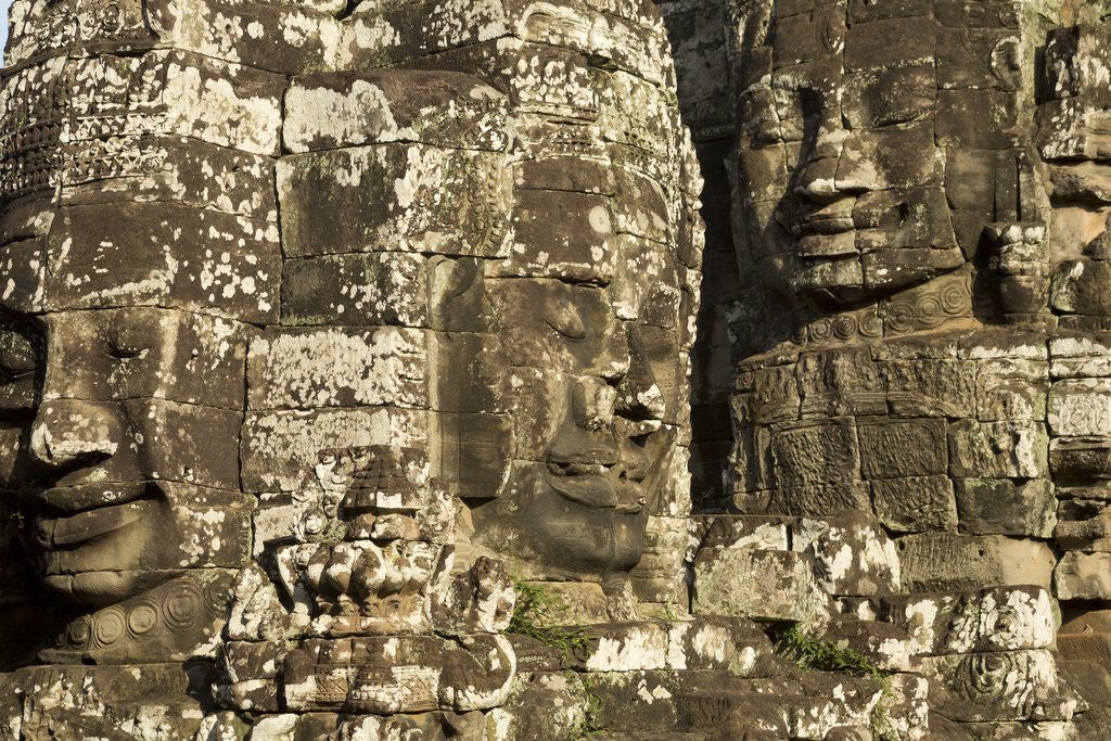 Detail of Bayon Temple in Angkor Thom, Siem Reap, Cambodia by Anonymous