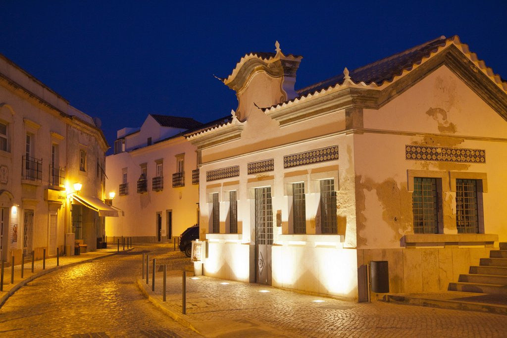 Detail of Night street scene of Travira by Anonymous