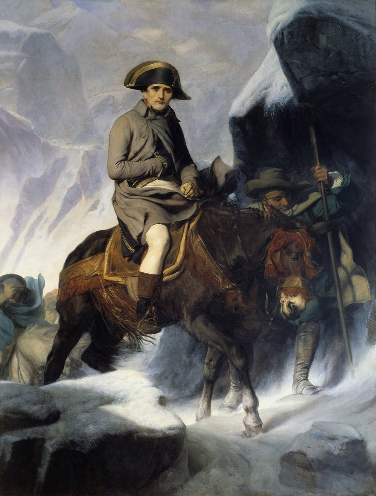 Detail of Portrait of Napoleon Bonaparte crossing the Saint Bernard in 1800 by Paul Delaroche