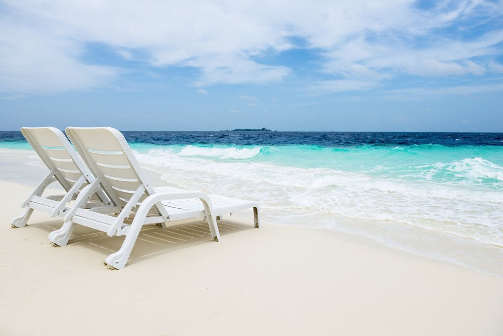 Detail of Idyllic beach scene in the Maldives by Anonymous