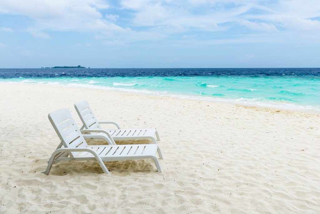 Detail of Idyllic beach in The Maldives by Anonymous