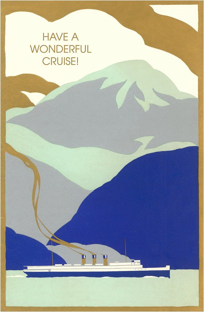 Detail of Art Deco Ocean Liner, Have a Wonderful Cruise by Anonymous