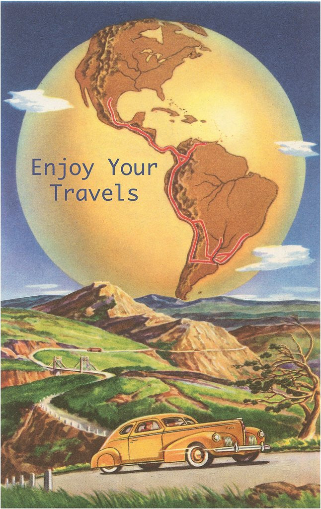 Enjoy Your Travels, Globe with Americas by Corbis