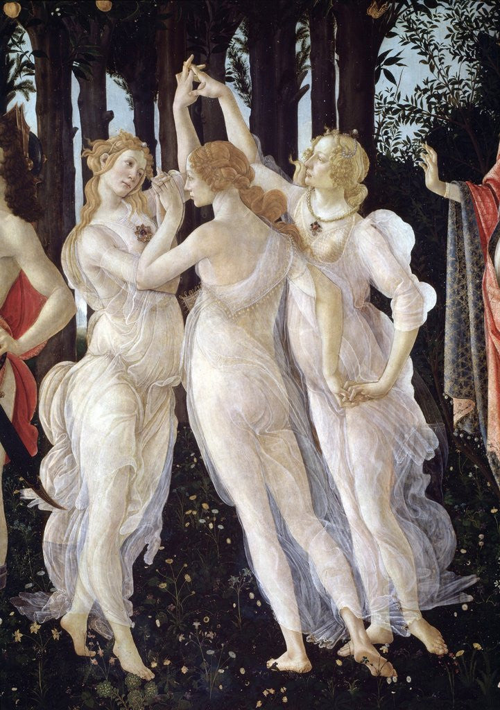 Detail of Detail Showing the Three Graces from Primavera by Sandro Botticelli