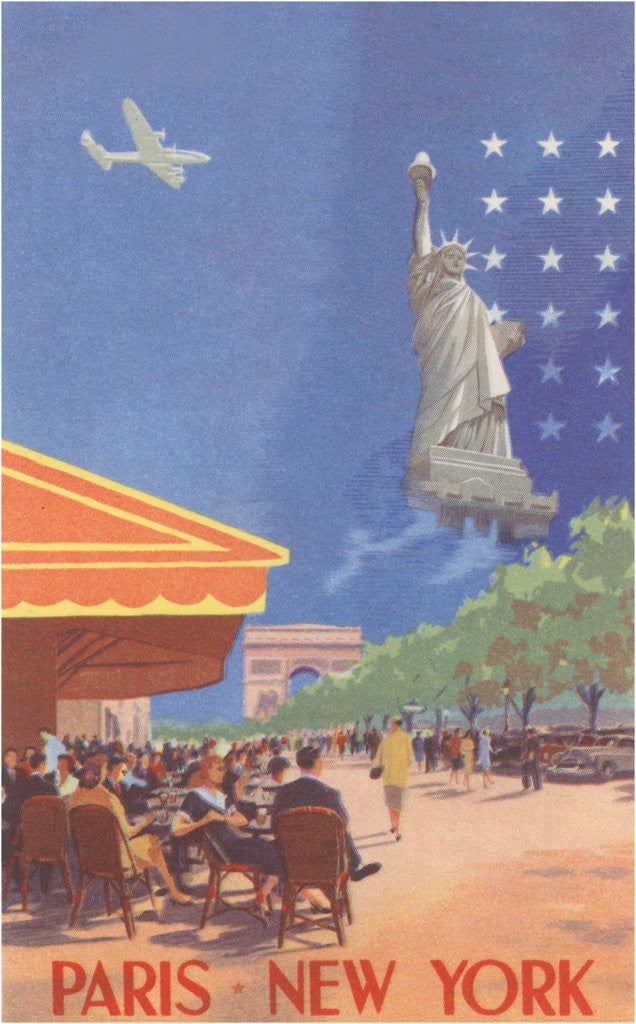 Detail of Scenes from Paris, New York by Anonymous