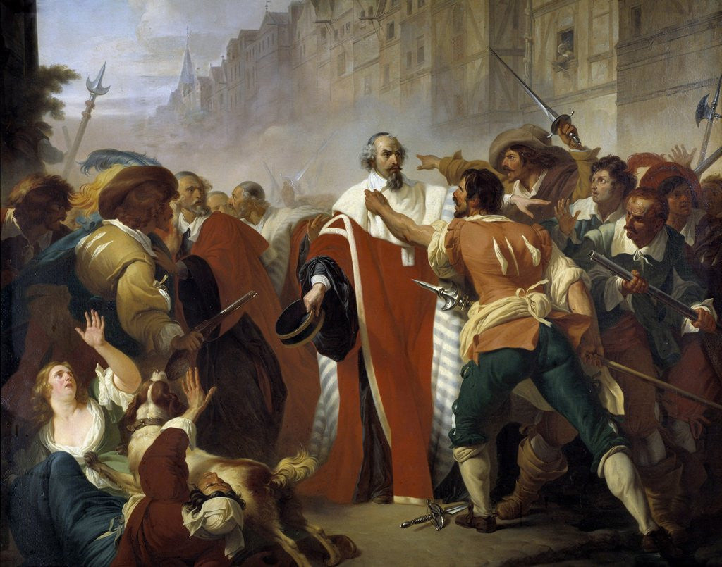 Detail of Mathieu Mole resisting to the dissidents at the time of the Fronde by Corbis