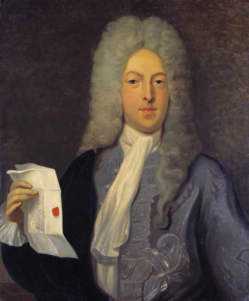 Detail of Portrait of John Law by Casimir Balthasar