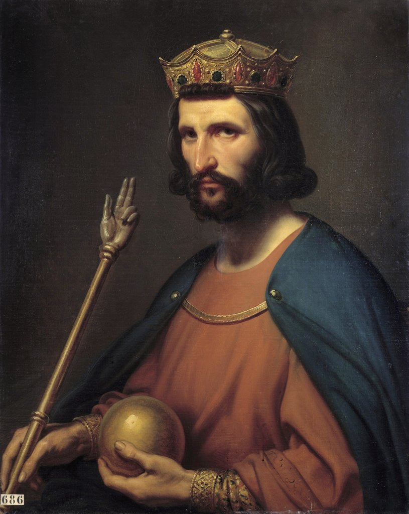 Detail of Portrait of Hugues Capet, king of France by Anonymous