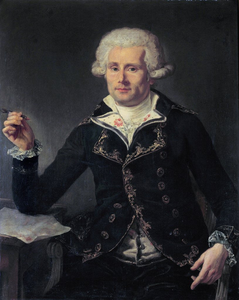 Detail of Portrait of Louis Antoine, Comte de Bougainville by Joseph Ducreux