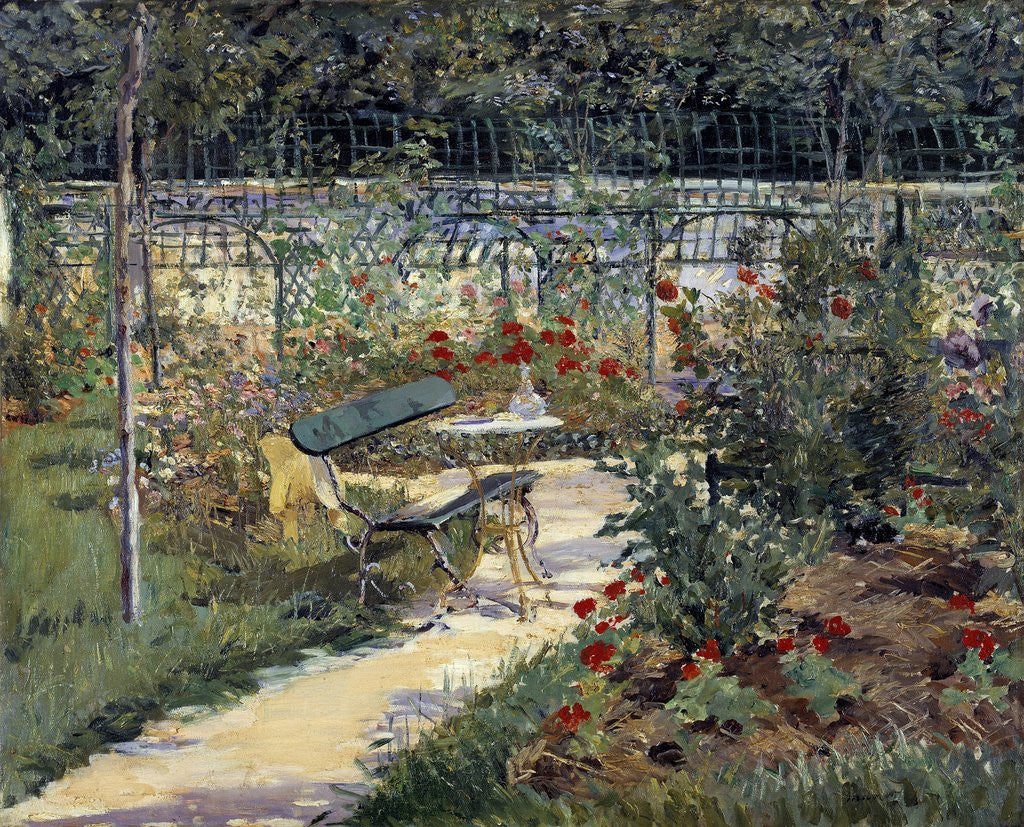 Detail of My Garden, the Bench by Edouard Manet