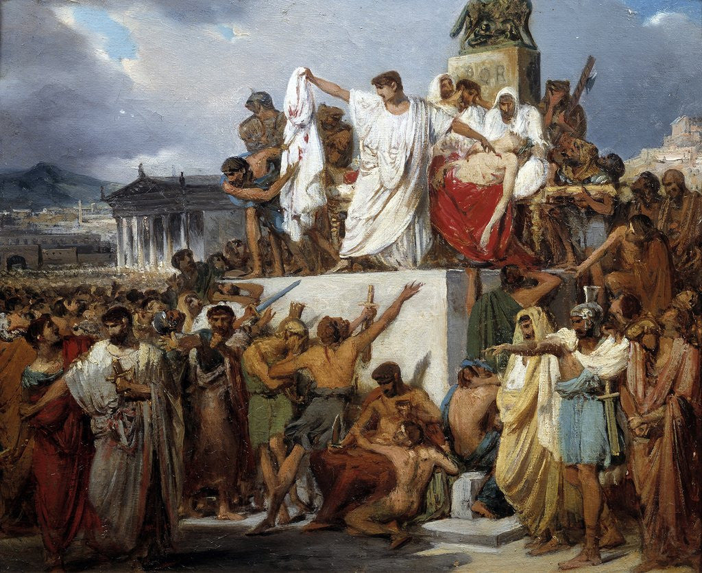 Detail of The death of Julius Caesar by Joseph Court