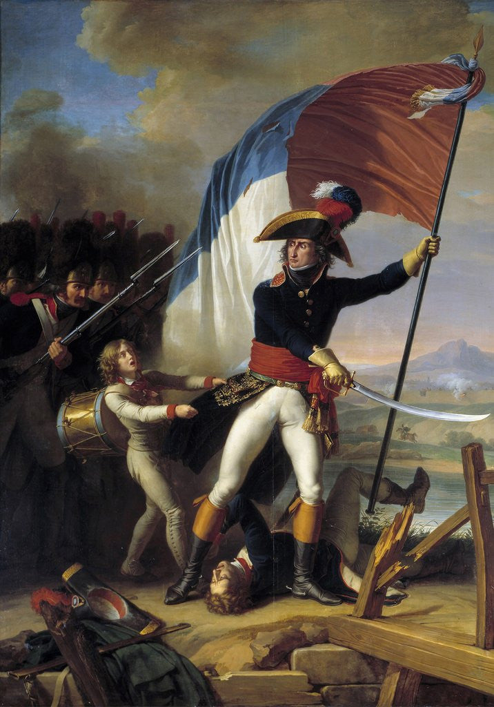 Detail of The General Augereau leading the charge at the Bridge of Arcole-by Charles Thevenin by Corbis