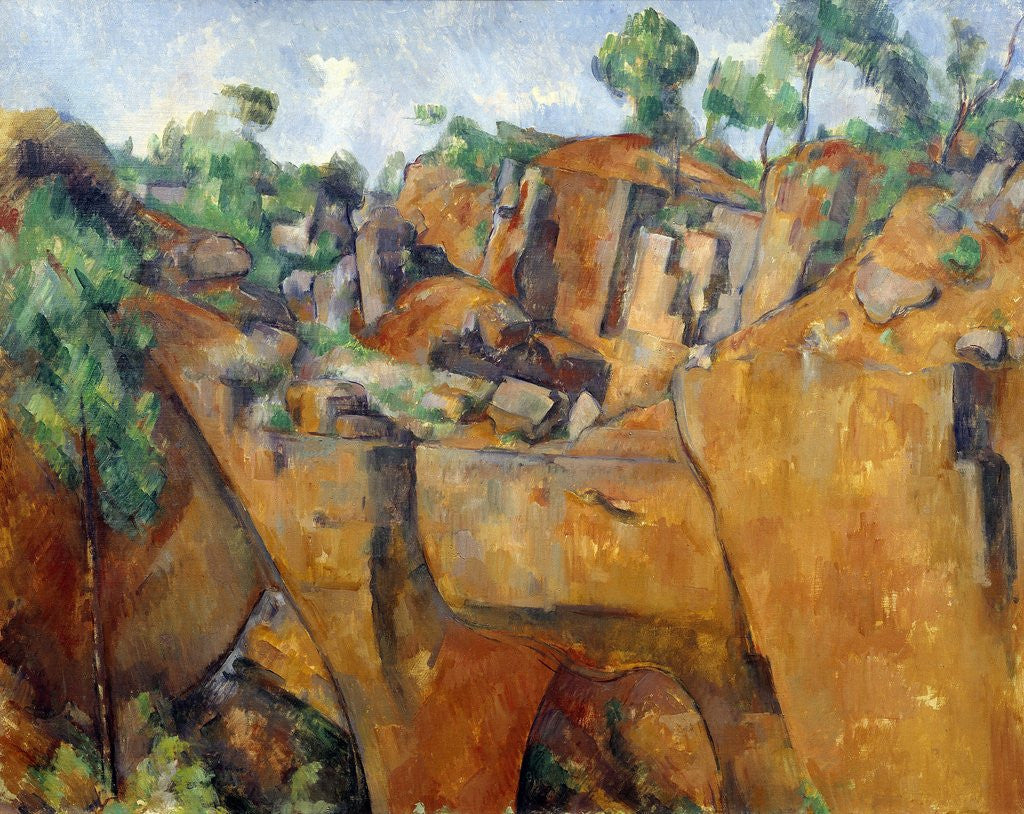 Detail of Bibemus Quarry by Paul Cezanne