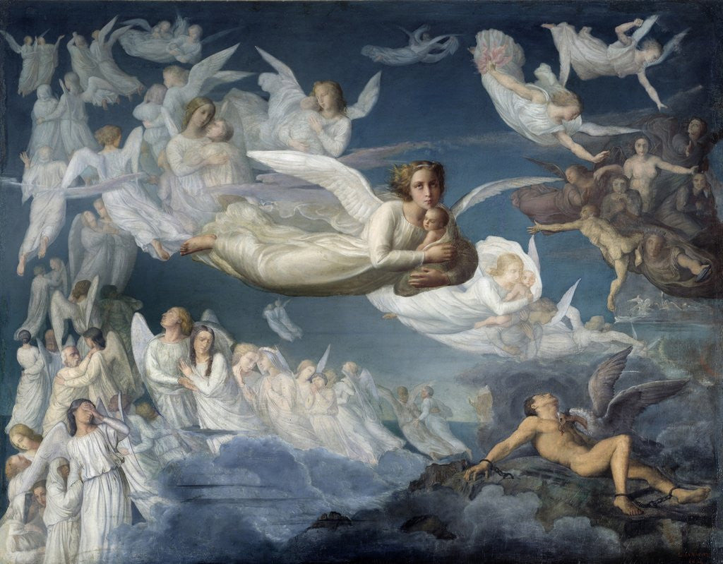 Detail of The passage of the souls by Louis Janmot