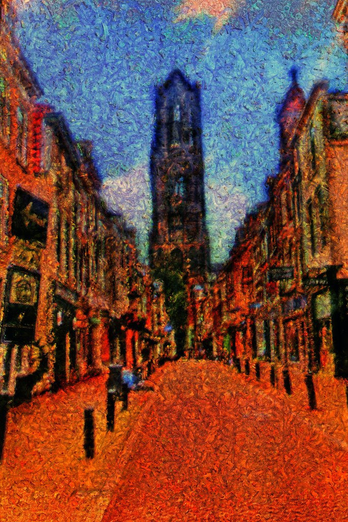 Detail of Street and Dom Tower. by Anonymous