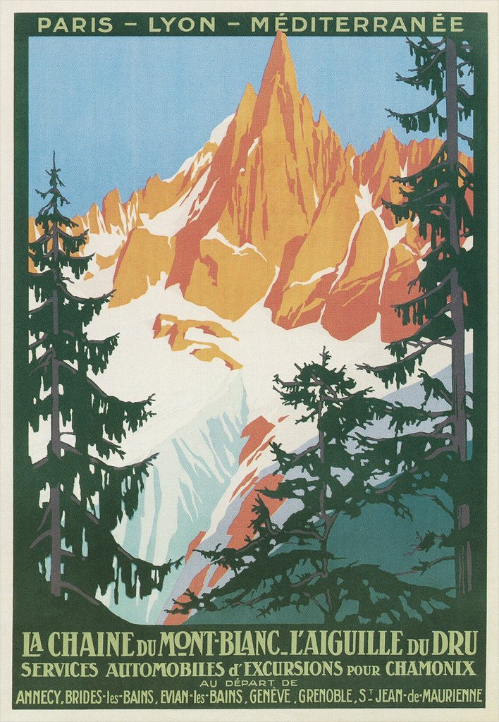 Detail of Travel Poster for French Alps by Corbis