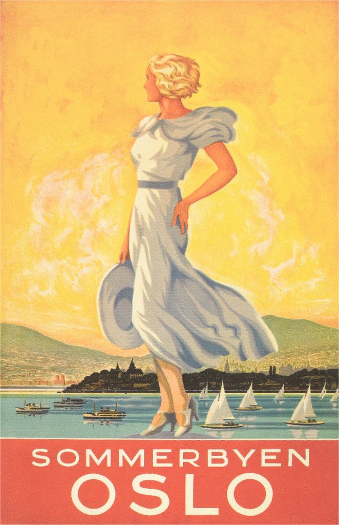 Detail of Oslo Travel Poster by Anonymous