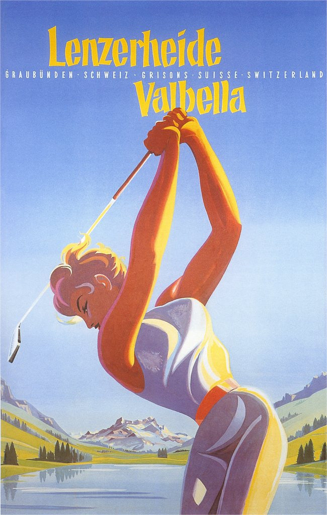 Detail of Golfing in Switzerland by Anonymous