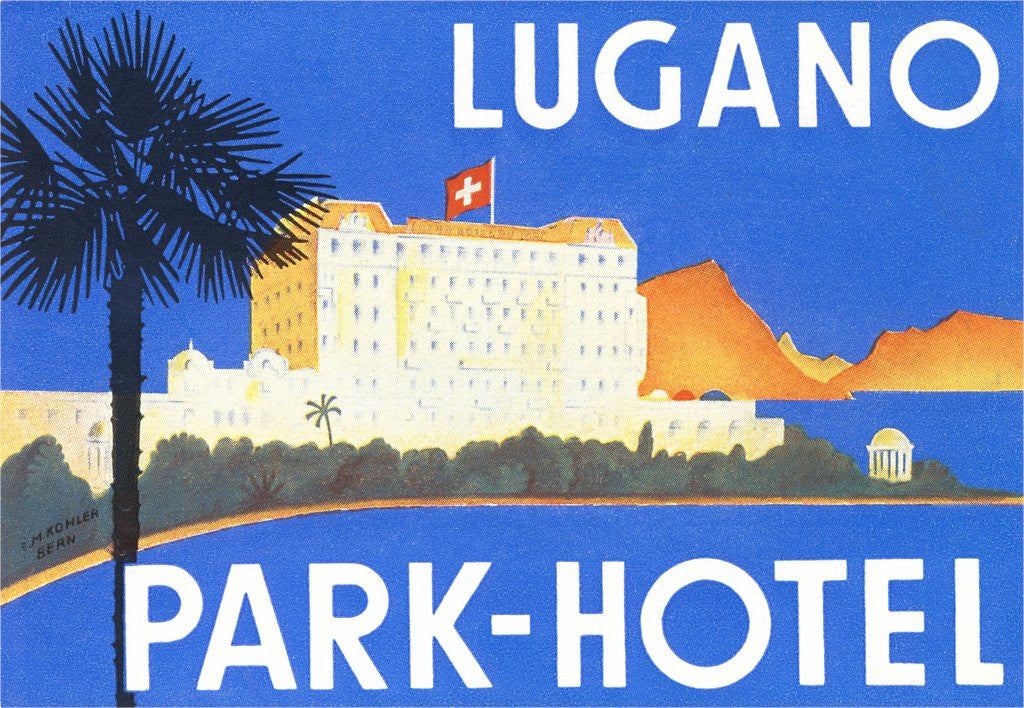 Detail of Lugano Park Hotel by Corbis