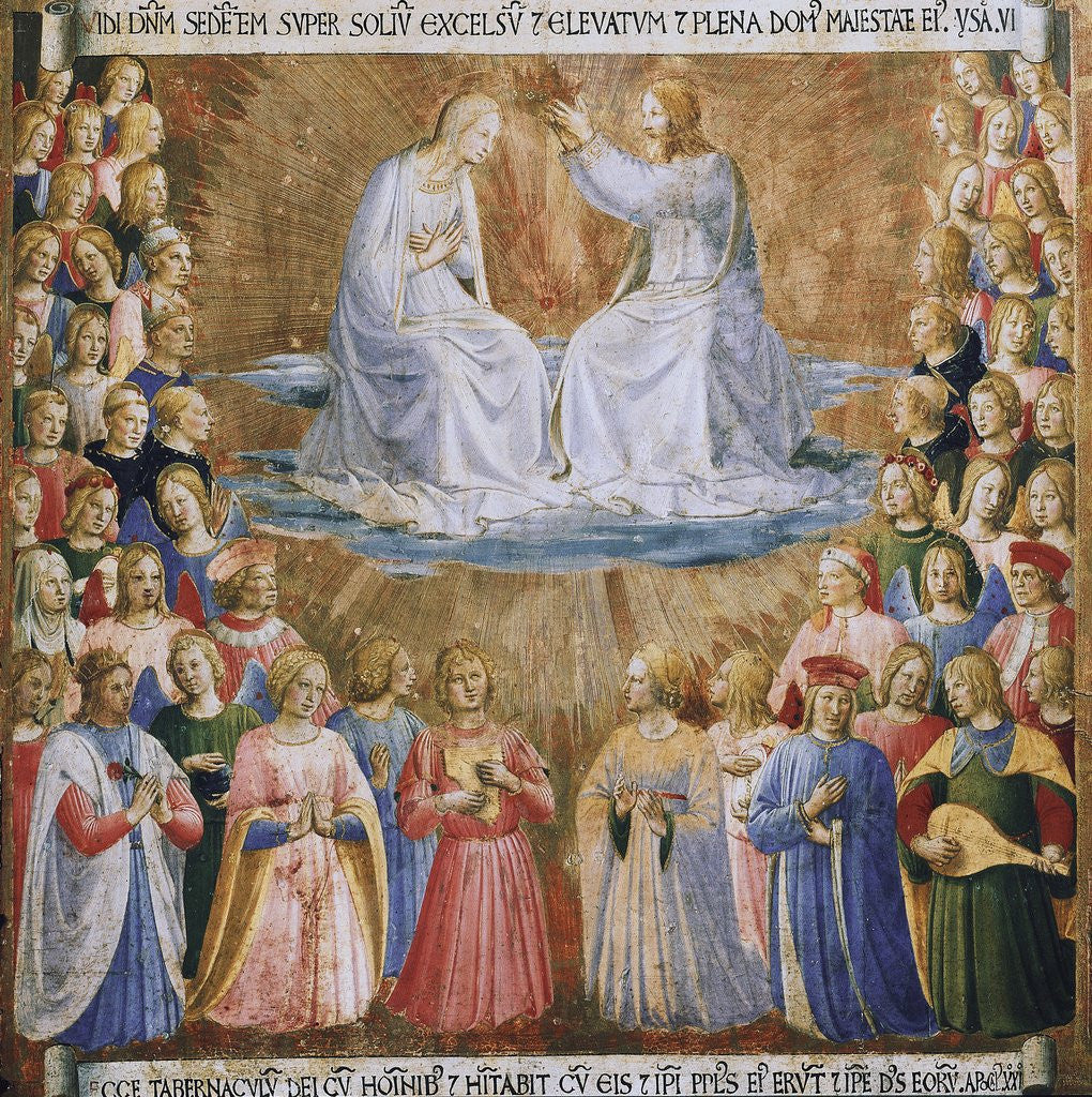 Detail of Coronation of the Virgin from the Armadio degli Argenti Painting Series by Fra Angelico