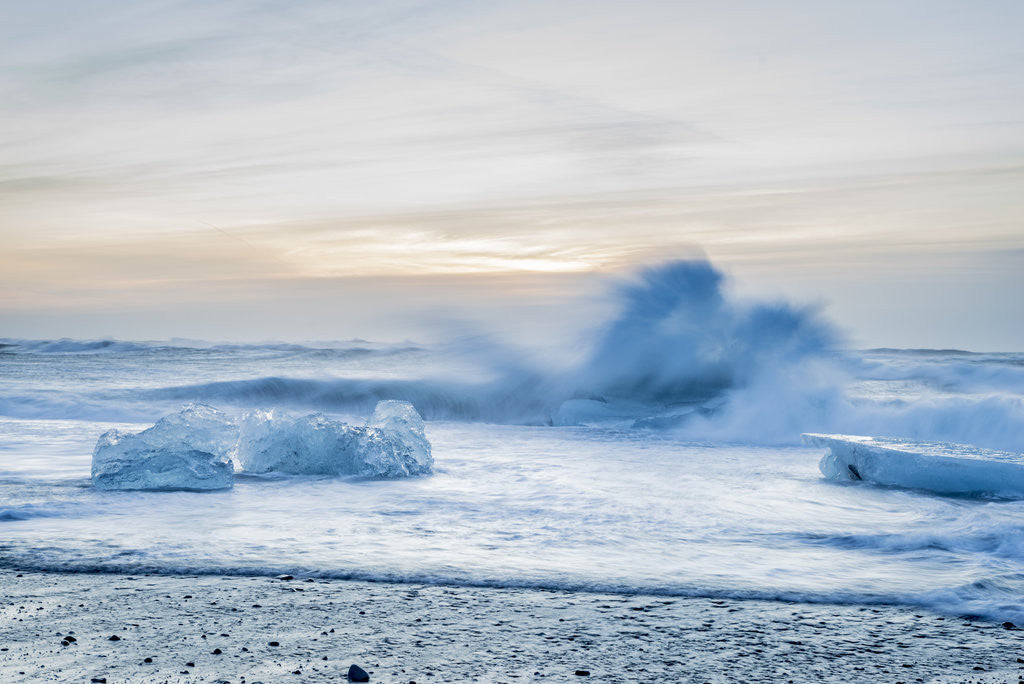 Detail of Icebergs at the Breidamerkurfjara beach, by Vatnajokull Ice Cap, Iceland by Anonymous