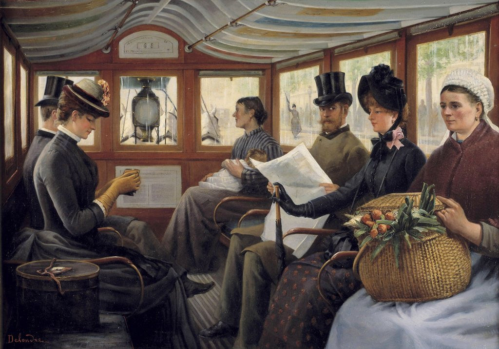 Detail of On the Omnibus by Maurice Delondre