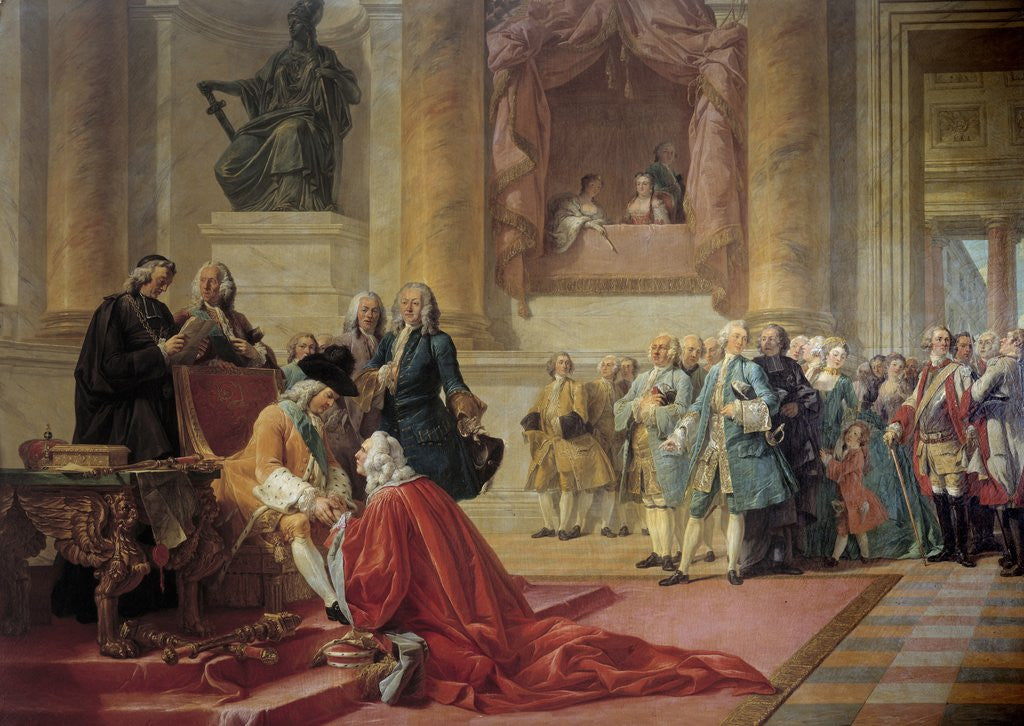 Detail of Antoine-Martin Chaumont de La Galaiziere made Chancellor of Lorraine by Francois Andre Vincent