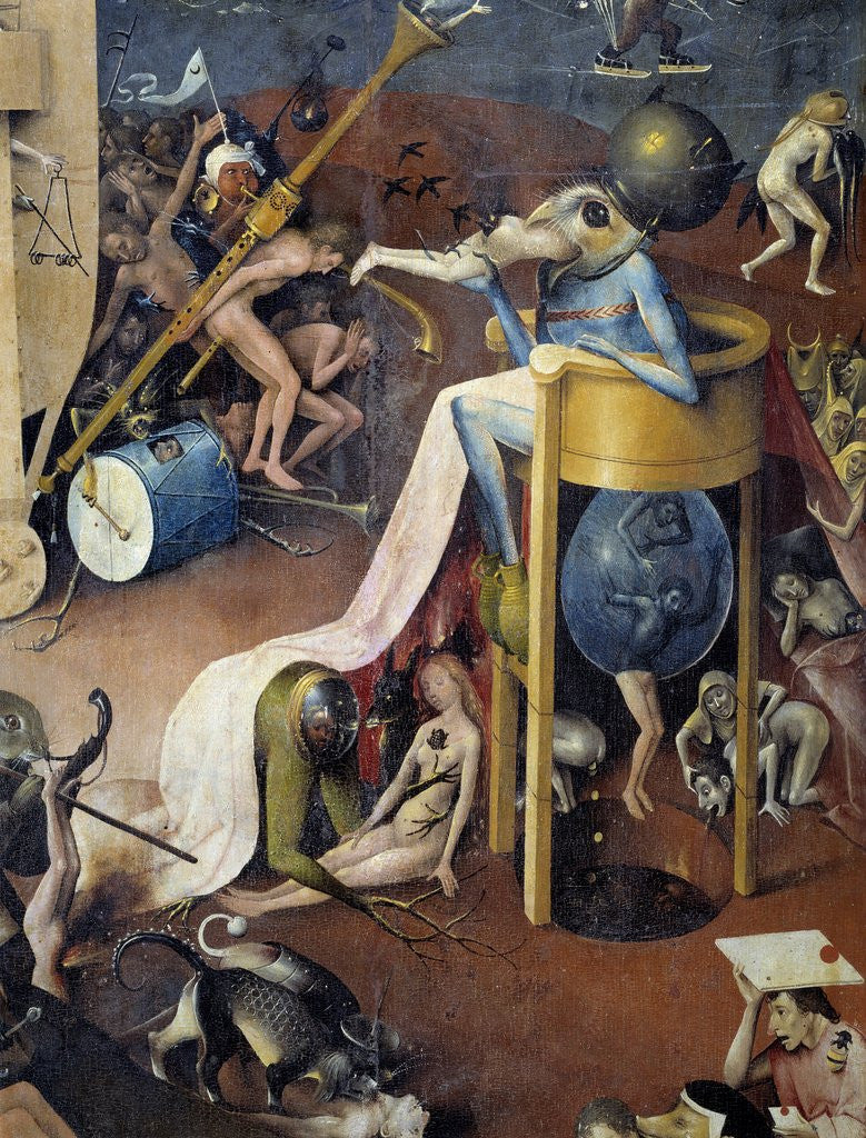 Detail of Detail of Hell from The Garden of Earthly Delights by Hieronymus Bosch