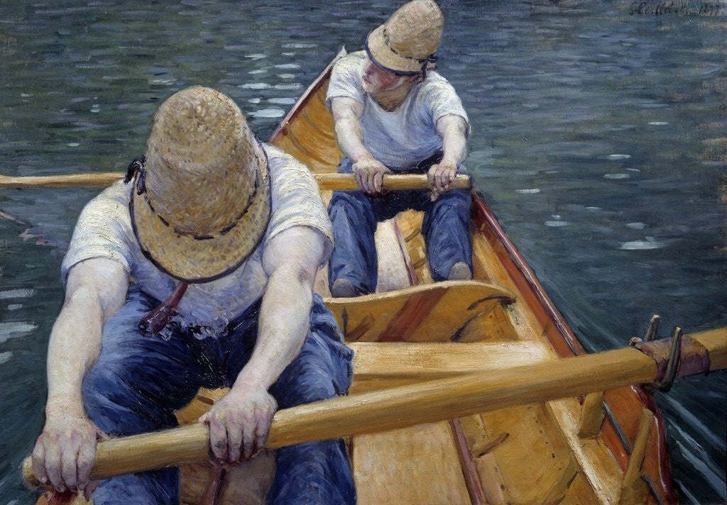Detail of The Boatmen on the Yerres by Gustave Caillebotte