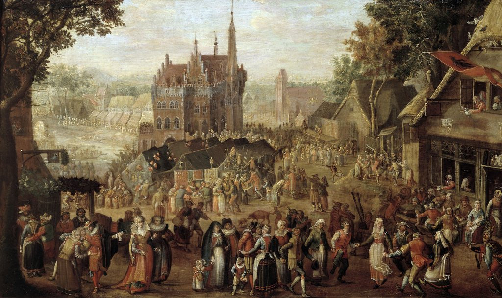 Detail of A village Kermis by David Vinckboons
